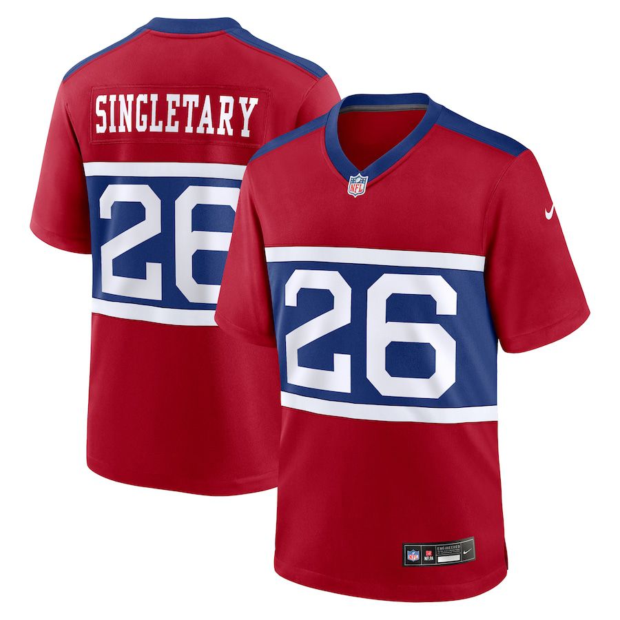 Men New York Giants #26 Devin Singletary Nike Century Red Alternate Player Game NFL Jersey